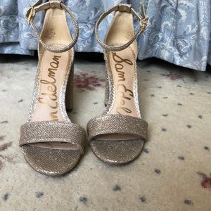 Sam Edelman Gold Block Heels